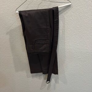 White House, Black market, green pants and belt, size 6 ￼